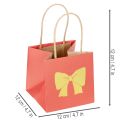 Presentpåsar av papper med bandmotiv 12 cm 8 st | Floristik24.se