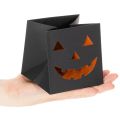 Papperspåse pumpa ansikte plantering Halloween dekoration 10cm 6st | Floristik24.se