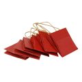 Floristik24 Papperspåsar röda med handtag presentpåsar 10,5×10,5cm 8st
