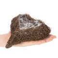 Hjärtformad kruka gjord av kvistar med folie, 20 cm, 2 stycken | Floristik24.se