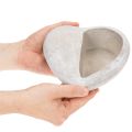 Hjärtformad kruka, gjuten sten, dekorativ kruka, 17 cm | Floristik24.se