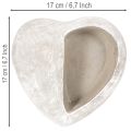 Hjärtformad kruka, gjuten sten, dekorativ kruka, 17 cm | Floristik24.se