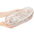 Korgplanter med folieinsats, oval, vit, 37 cm | Floristik24.se