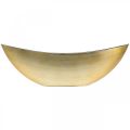 Växtskål oval dekorativ skål jardiniere guld 39×12×13cm