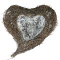 Floristik24 Växtskål hjärta kyrkogård, vinranka hjärta för plantering 26cm