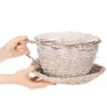 Korgkopp med fatdekoration stor bordsdekoration 34cm | Floristik24.se