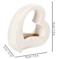 Hjärtformad dekoration för plantering och blomsterarrangemang, öppen design, modern hjärtform, 19 cm | Floristik24.se