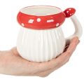 Keramisk mugg med flugsvampmotiv för dekoration, 10 cm | Floristik24.se