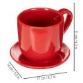 Stor dekorativ kopp med fat, lämplig som kruka, 17 cm | Floristik24.se