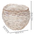 Rund flätad korg, stor dekorativ korg för plantering, 23 cm | Floristik24.se