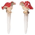 Floristik24 Svampplugg Dekorativ Figur Flicka och Pojke Flugsvamp med Ansikte 13cm 2st