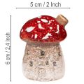 Svamphusdekoration Miniatyr Flugsvamp 6 cm 2 st | Floristik24.se