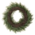 Konstgjord krans av tallgransar med små kottar, 40 cm | Floristik24.se