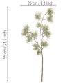 Konstgjord grangren, stor tallgren för vinterdekoration, 55 cm, 3 stycken | Floristik24.se
