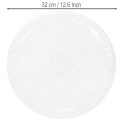 Dekorativ genomskinlig rund skål med fot, 32 cm | Floristik24.se