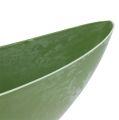 Floristik24 Plastbåt grön oval 39cm x 12,5cm H13cm, 1st