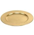 Plastplatta Ø33cm guld med bladguld effekt | Floristik24.se