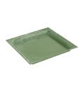Floristik24 Plastplatta grön fyrkant 19,5 cm x 19,5 cm