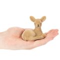 Dekorativ liggande rådjursfigur för bordsdekoration, 8 cm, 6 stycken | Floristik24.se