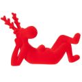 Dekorativ röd renfigur,