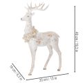 Dekorativ hjortfigur med kottedekoration för vinterdekoration, 49 cm | Floristik24.se