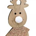 Floristik24 Ren trä dekorativ figur standee jul 12×6,5cm H45cm 2st