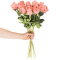 Konstgjorda rosblommor i ett knippe, lång stjälk 62 cm, 12 stycken | Floristik24.se