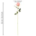 Konstgjorda rosblommor i ett knippe, lång stjälk 62 cm, 12 stycken | Floristik24.se