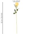 Konstgjord ros med lång stjälk, konstgjord blomma, 62 cm, 12 stycken | Floristik24.se