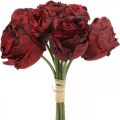 Floristik24 Konstgjorda rosor röda, sidenblommor, klase rosor L23cm 8st