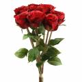 Floristik24 Rose i ett gäng konstgjord röd 36cm 8st