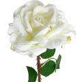 Floristik24 White Rose Fake Rose on Stam Silk Flower Fake Rose L72cm Ø13cm