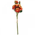 Floristik24 Bukett rosor konstgjorda rosor sidenblommor orange 53cm knippe