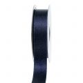 Floristik24 Satinband med glimmerblått 25mm 20m