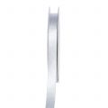 Floristik24 Satinband med glimmer silver 10mm 20m