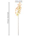 Konstgjord blomma orkidégren orange filigran rumsdekoration 110 cm 3 st | Floristik24.se