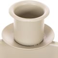 Ljusstake med 4 hållare, modern adventskrans, beige, 15 cm | Floristik24.se