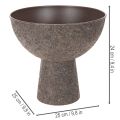 Rund planteringslåda på stativ, modern växtkruka, 25 cm | Floristik24.se