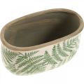 Floristik24 Växtskål ormbunke stengods oval keramikkruka 20×10×13,5cm 2st