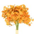 Floristik24 Konstgjord baby's breath orange gren för blomsterarrangemang 30cm 10st
