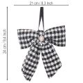 Tygrosett med brosch och galge, rutig, 24 cm, 2 stycken | Floristik24.se
