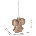 Julgranskulor i glas, rosett för upphängning, 10 cm, 2 stycken | Floristik24.se