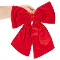 Röd dekorativ rosett som juldekoration, 28 cm, 3 stycken | Floristik24.se