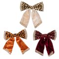 Floristik24 Dekorativ rosett med djurtryck leopardmönster 20 cm 3 st