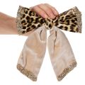 Dekorativ rosett med djurtryck leopardmönster 20 cm 3 st | Floristik24.se