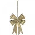 Floristik24 Slingor av metall, julhänget, adventsdekoration gyllene, antikt utseende H18cm B12,5cm 2st