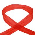Floristik24 Ribbon Crash dekorationsband presentband rött 50mm 20m