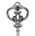 Floristik24 Deco nyckel 8,5 cm silver 12st