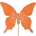 Floristik24 Butterfly träblomplugg färgad 9cm/29cm 12st