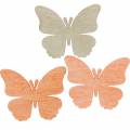Floristik24 Fjärilar att strö dekorativt fjärilsträ orange, aprikos, brun 72st